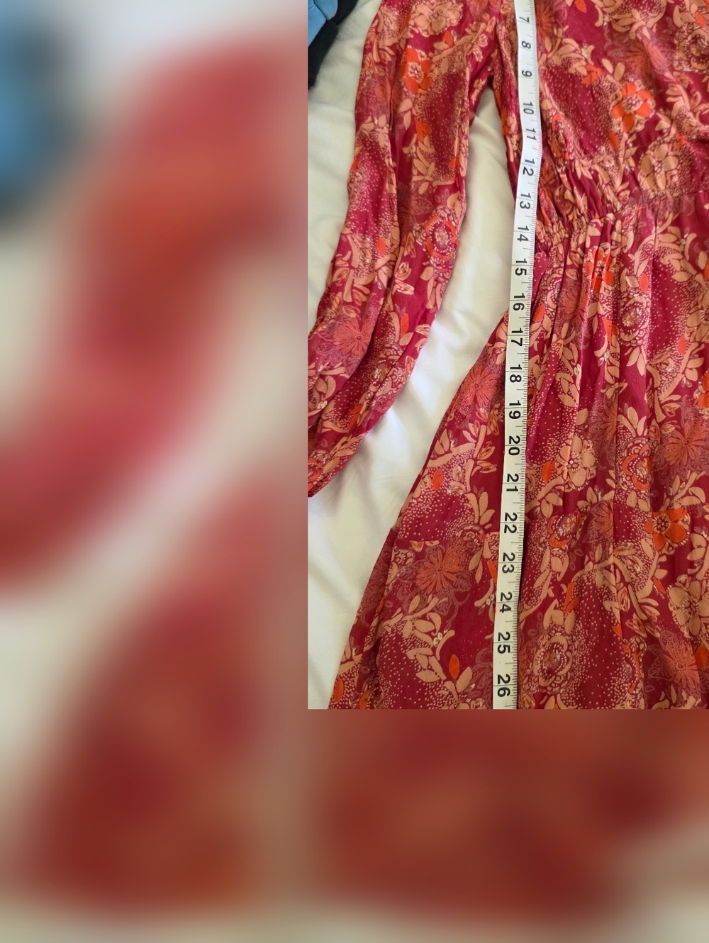 Free People Stealing Fire Mini Dress Floral Boho Tassel Tie Long Sleeve (No Size - Picture 12 of 13
